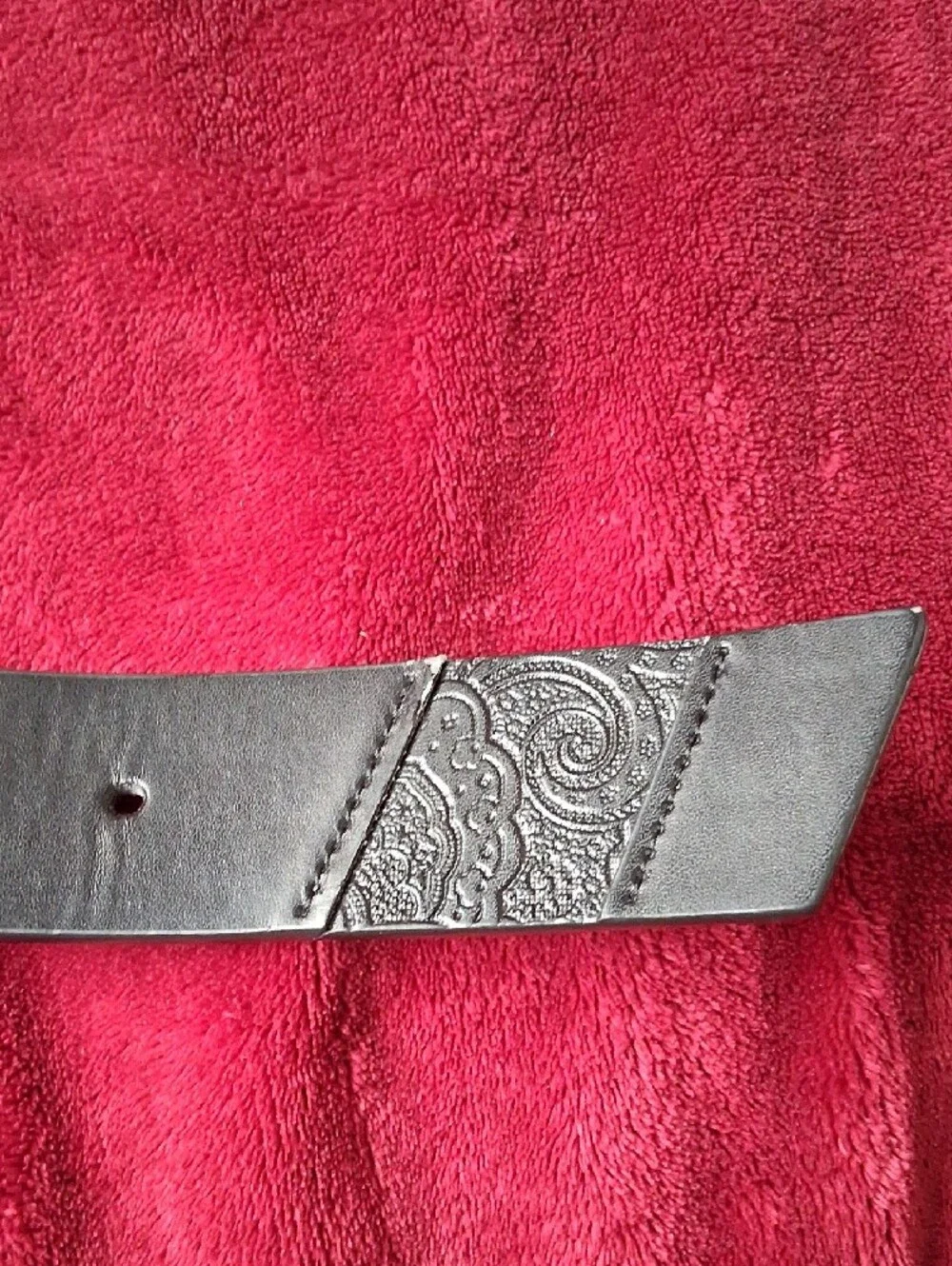 Robert Graham Reversible Black Simulated Leather Belt Size 38